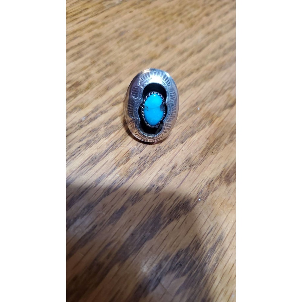 Antique Turqoise shadow box ring